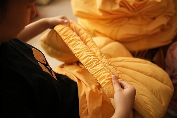 Yellow Puffy Tote Bag Lights Up New York Fashion Week