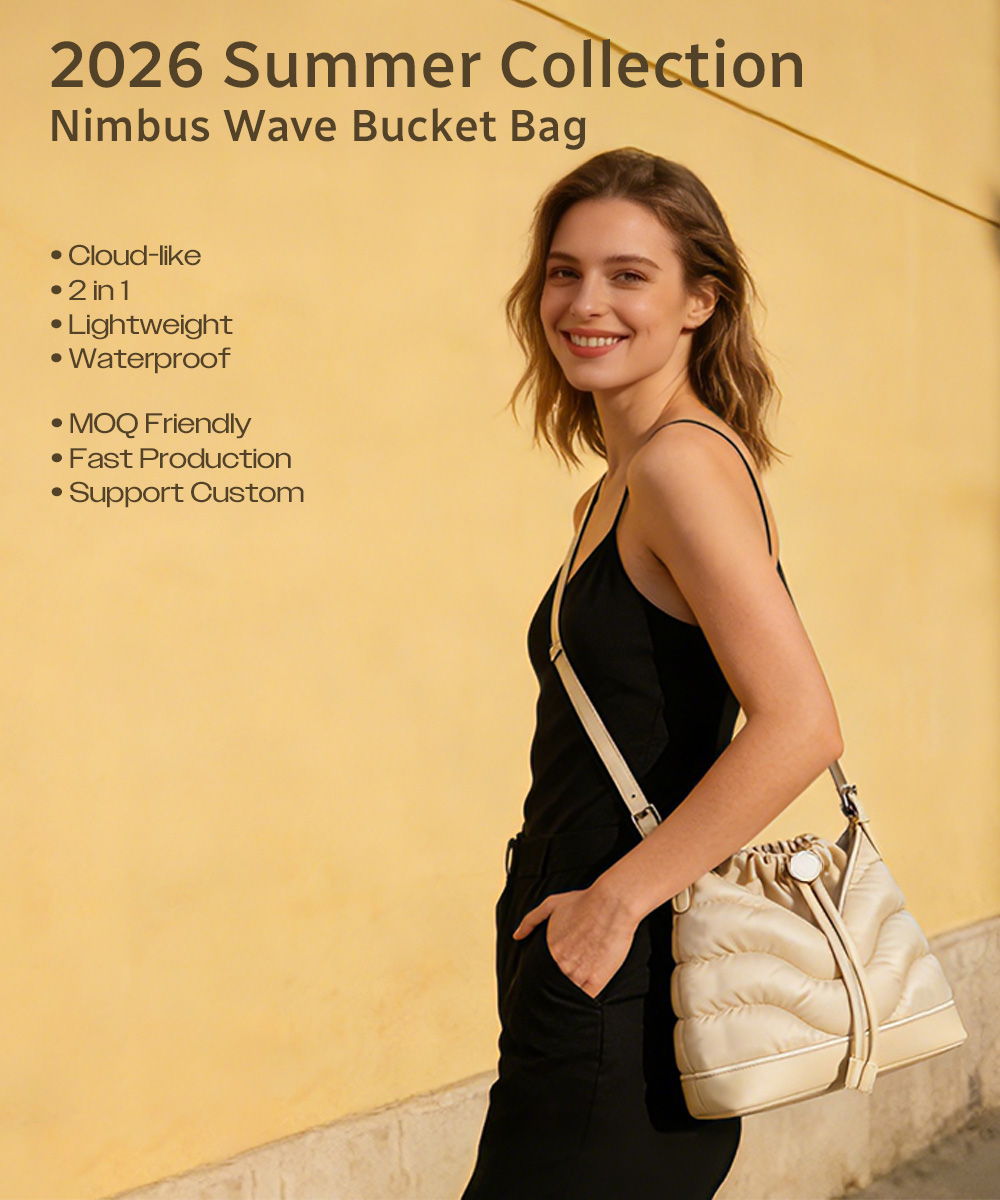 Nimbus Wave Quilted Bucket Bag Two in One PSB-0103