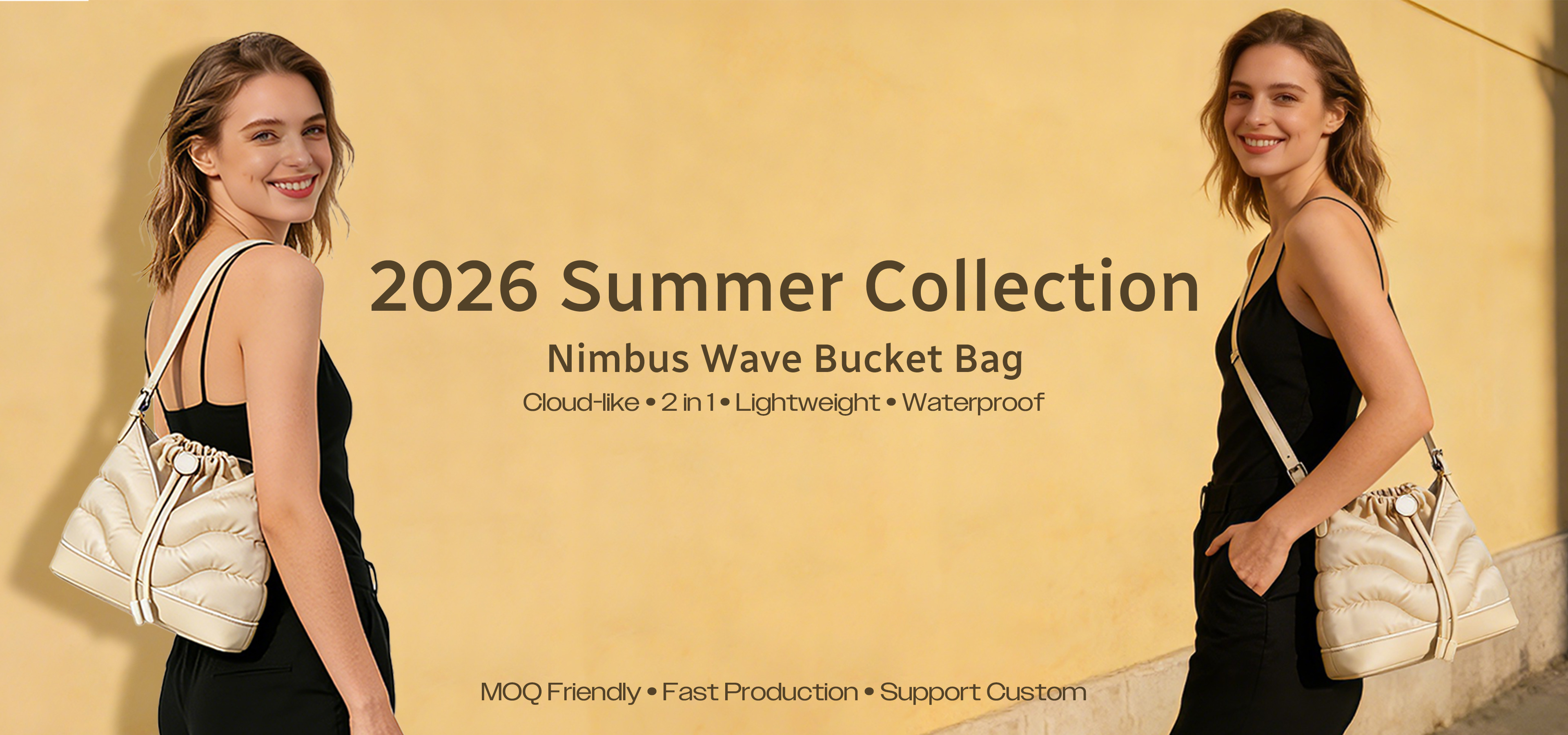 Nimbus Wave Quilted Bucket Bag Two in One PSB-0103
