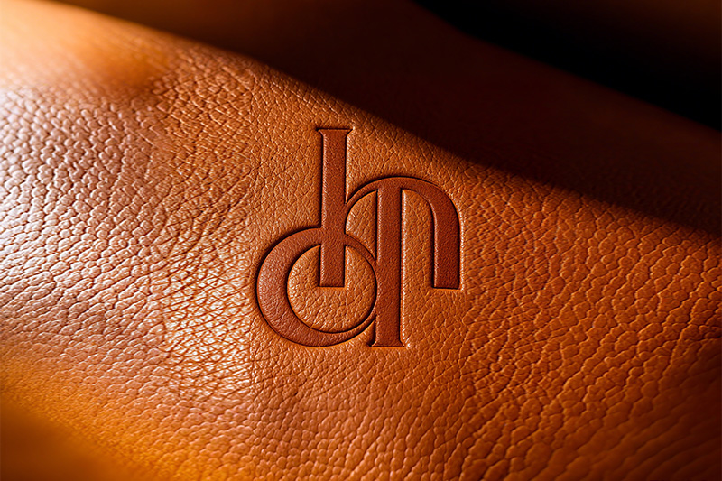 Embossed logo