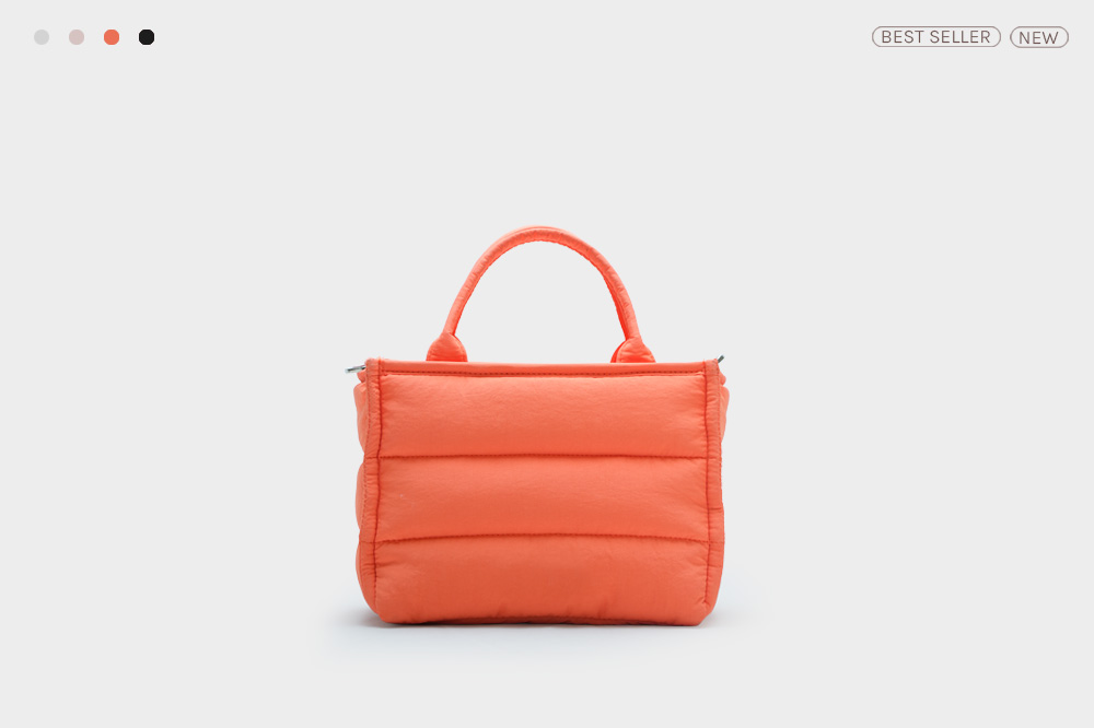Ice-Cream Orange Puffy Tote Bag ICM-003-Mi
