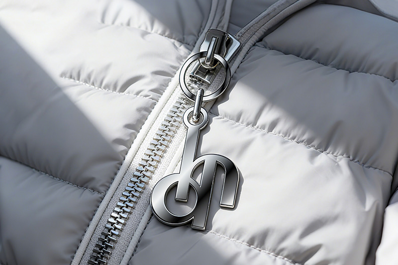 Metal logo zipper pull