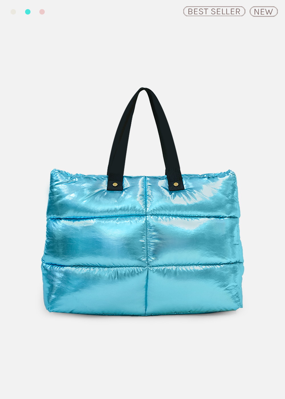 Oversize Metallic Puffy Travel Tote Bag PTB-0087-JS