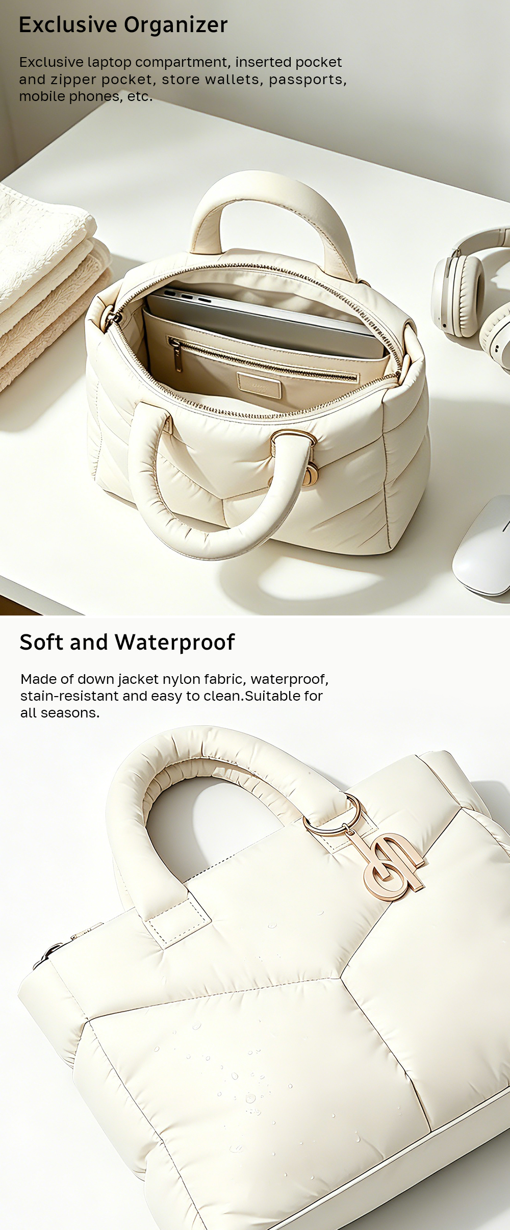 JoyMove Cloud Puffy Tote Bag PTB-0337 Features